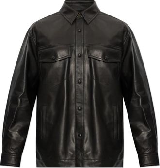 Balmain Leren Jas Met Zakken - Heren - Leren en Su&egrave;de Jassen - Zwart - 2XL - Leer - Jassen