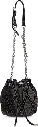 Diesel Handtas Charm-D Bucket - Dames - Schoudertassen - Grijs - ONE Size - Tassen