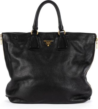 Prada Pre-owned Womens 2-Way Tote Shoulder Bag - Black - One Size