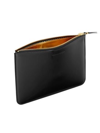 Comme Des Gar&ccedil;ons Mens Mirror Inside Logo Zip Pouch Wallet Black Accessories >