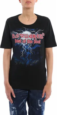 Dsquared2 Womens Best Of The Best Lightning Cotton T-Shirt In Black