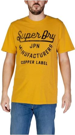 Superdry Katoenen Oranje T-shirt Herfst/Winter Collectie - Heren - T-shirts - Oranje - XS - Katoen - Tops