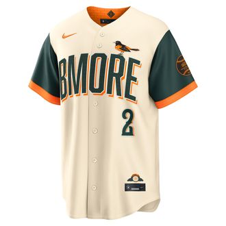 Nike Gunnar Henderson Baltimore Orioles City Connect Nike Mens MLB Stadium Jersey in Brown | RE260H3GOL9-XG9