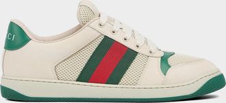 Gucci Men & apos;s Screener Leather & Mesh Low-Top Sneakers