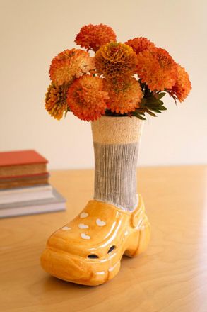 Kalalou Ceramic Crocs And Socks Vase