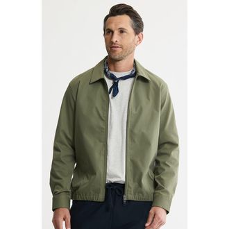 J.A.C.H.S. Tech Twill Zip Up Jacket in Olive at Nordstrom, Size Xx-Large