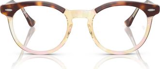 Ray-Ban 51mm Square Optical Glasses in Light Havana On Multicolor at Nordstrom
