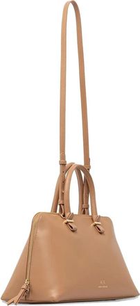 A|X Armani Exchange Borsa tote con zip - Marrone