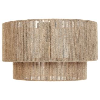 Beliani L&aacute;mpara De Techo Colgante De Estilo Boho En Color Natural Con Pantalla De Yute Doring