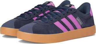 adidas VL Court 3.0 Womens Shoes Shadow Navy/Purple Burst/Silver Metallic : 5.5 B - Medium, Leather