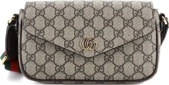 Gucci Ophidia Envelope Flap GG Coated Canvas Mini shoulder bag - Bruin