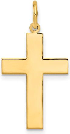 Diamond2Deal 14k Yellow Gold Polished Cross Pendant