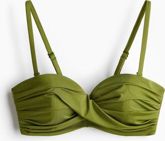 H&M Wattiertes Balconette-Bikinitop - Gr&uuml;n