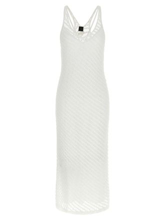 Pinko White Polyester Long Womens Dress