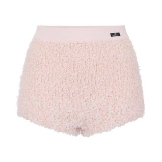 Elisabetta Franchi Fleece Shorts - Dames - Korte broeken - Roze - Maat: XL Fleece