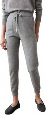 White + Warren Cashmere Jogger In Grey Heather