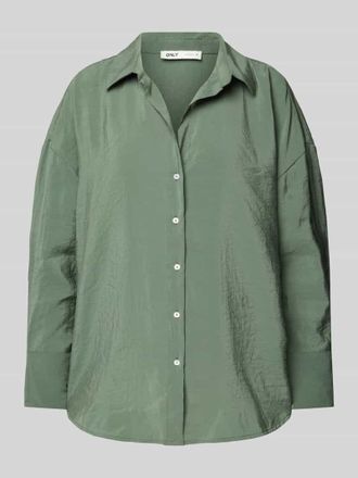 Only Hemdbluse mit Hemdkragen Modell ZAZIMA in Oliv, Größe XL