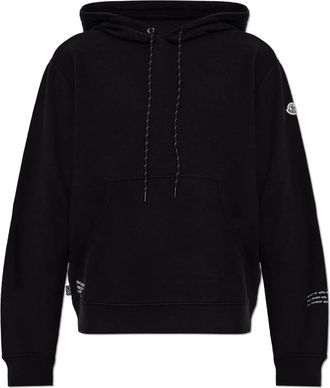 Moncler Logo Katoenen Hoodie - Heren - Hoodies - Zwart - M - Katoen - Hoodies & sweatvesten