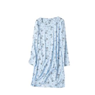 Generic Cotton Nightdresses For Women Uk Long Sleeve - Womens Nightwear Cotton Long - Ladies Night Shirts Uk Adult Shortie Pyjama Sleep Tshirt Nighties Size 8