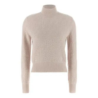 Fendi Pon Pon Jumper - female - Fendi - Turtlenecks - Pink - XS - Knitwear