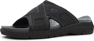 Nunn Bush Laguna Slide Sandal Lightweight and Comfortable Mens Sandals Black : 11 W (EE), Synthetic