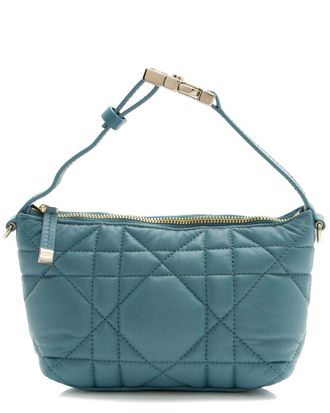 Dior Blue Calfskin Diortravel Nomad Small Pouch (Authentic Pre-Loved)