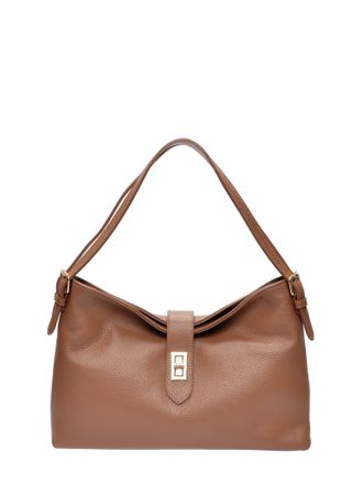Anna Luchini Brown Rundleer Tas