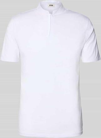 Drykorn Drykorn Slim Fit Poloshirt mit Stehkragen Modell LOUIS in Weiss, Gr&ouml;&szlig;e XXL