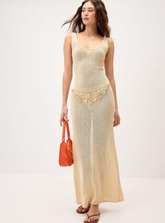 Twik Womens Shimmering knit maxi dress