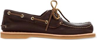 Timberland Sailor Shoes, male, Brown, Size: 9 1/2 US Lace-up Leather Boat Shoe