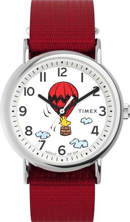 Timex Peanuts Weekender Unisex Rode Horloge TW2Y11700