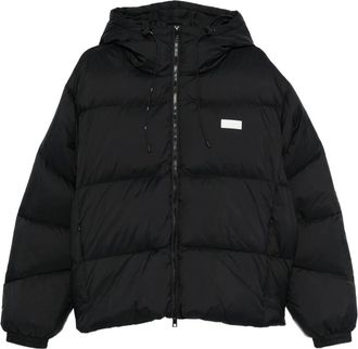 Msgm Msgm, Jassen, Heren, Zwart, L, Nylon, Ripstop Nylon Down Jacket