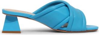 Schutz Lage Hak Blauwe Sandaal - Dames - Muiltjes - Blauw - 37 EU - Schoenen