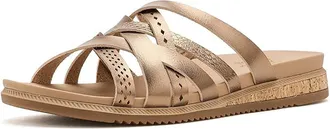 Skechers Desert Kiss Low - Sunny Strolls Womens Sandals Bronze : 6.5 M, Faux Leather