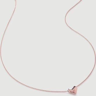 Monica Vinader Rose Gold Heart Chain Necklace