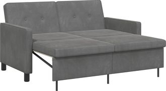 vidaXL Sof&aacute; Cama Gris Oscuro Tela Vidaxl