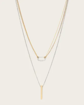 AllSaints April Double Necklace
