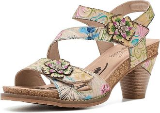 L'Artiste by Spring Step Shesfab Womens Sandals Tan : EU 42 (US Womens 10.5-11) M, Leather
