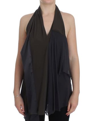 Cora Groppo blue Stretch Blouse Womens Top