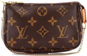 Louis Vuitton Pochette Accessoires Monogram Canvas Mini clutch bag - Bruin