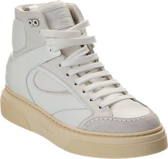 Ferragamo Ferragamo Cassio Leather High-Top Sneaker