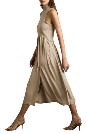 Reiss Blake Turtleneck Sleeveless Dress in Neutral at Nordstrom Rack, Size X-Large