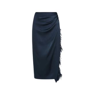 Marella Gonna Midi Sottile - - Skirts - Donna - Blu - S