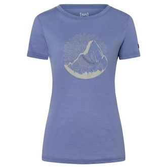 super.natural Mountain Mandala Tree Tee Merinoshirt f&uuml;r Damen | lila