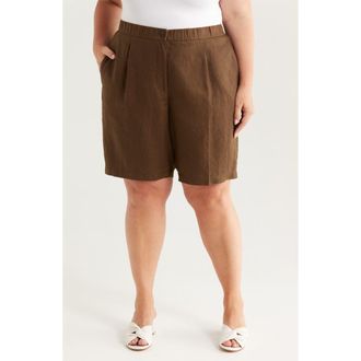 Eileen Fisher Organic Linen Shorts in Branch at Nordstrom Rack, Size 2X