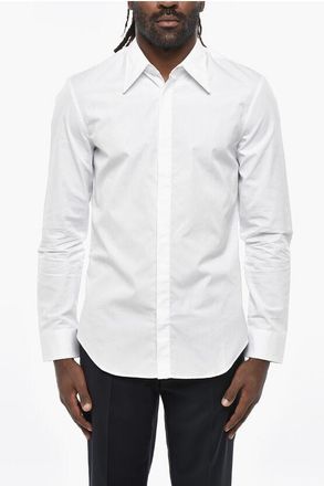 Maison Margiela MM14 Poplin Cotton Shirt with Hidden Buttoning size 38