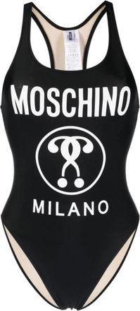 Moschino Zwart Eendelig Badpak Dubbel Vraagteken Design - Dames - Badpakken - Zwart - M - Badmode