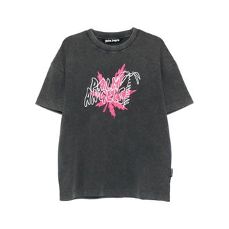Palm Angels T-Shirts, male, Gray, Size: 2XL T-shirt