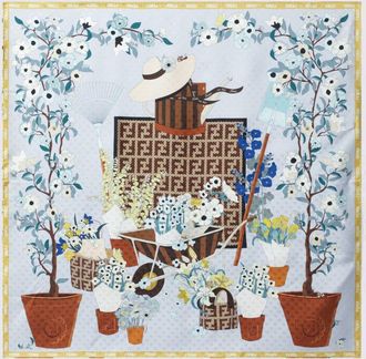 Fendi Foulard di seta stampato Fendi
