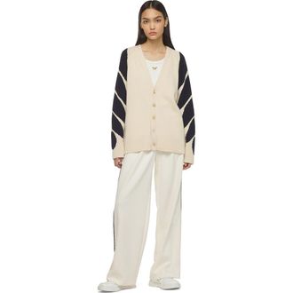 MCM Intarsia Laurel Cardigan in White at Nordstrom, Size Medium It